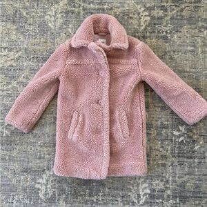 Gap Kids Sherpa Pea Coat Purely Pink Size Small